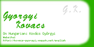 gyorgyi kovacs business card