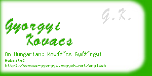 gyorgyi kovacs business card